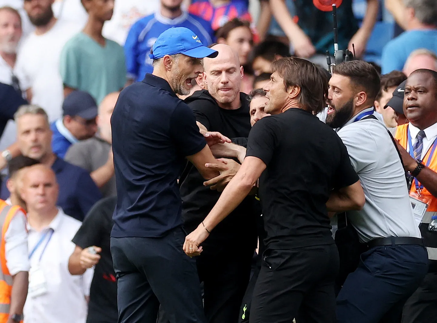 Thomas Tuchel (vasakul) ja Antonio Conte.