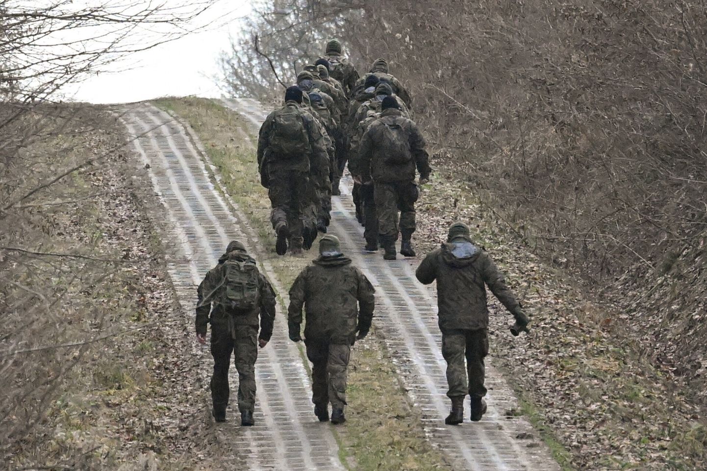 Poola sõdurite patrull eile Zamośći lähedal.