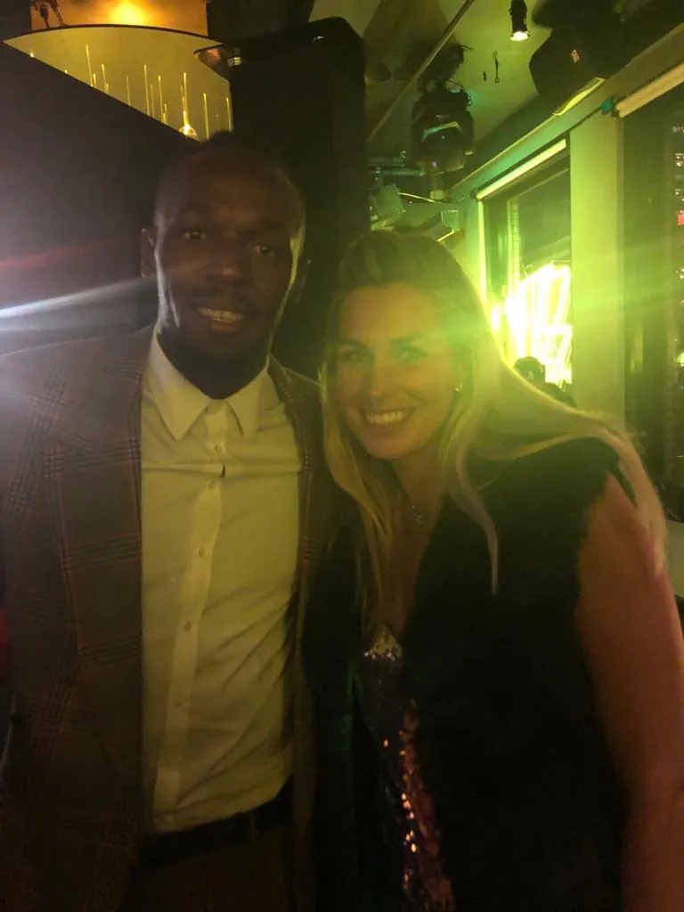 Usain Bolt ja Merle Liivand 2019. aastal.
