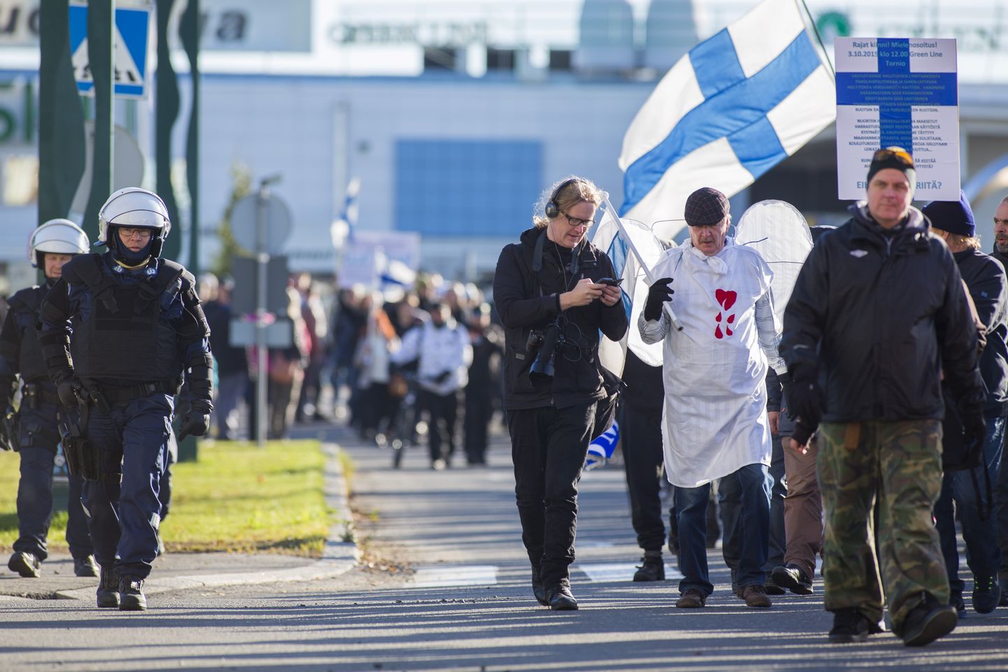 В октябре 2015 в Финляндии прошел анти-миграционный протест.