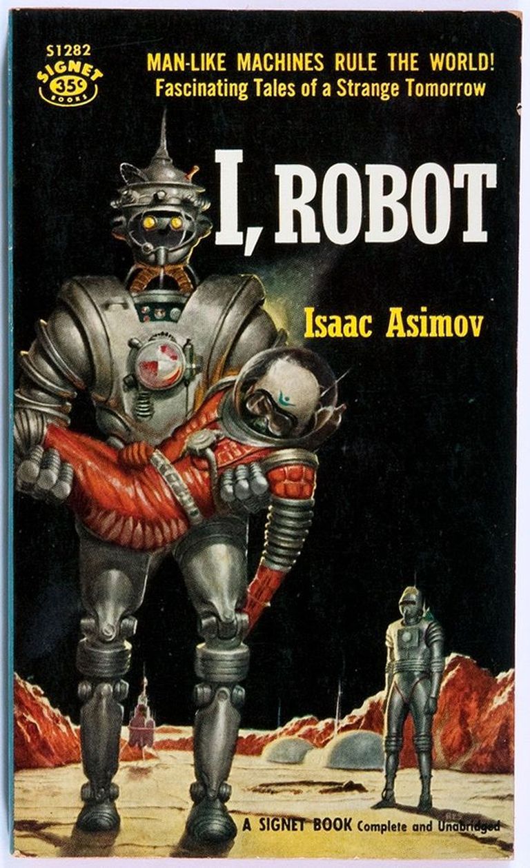Isaac Asimovi raamatu "Mina, robot" kaas.