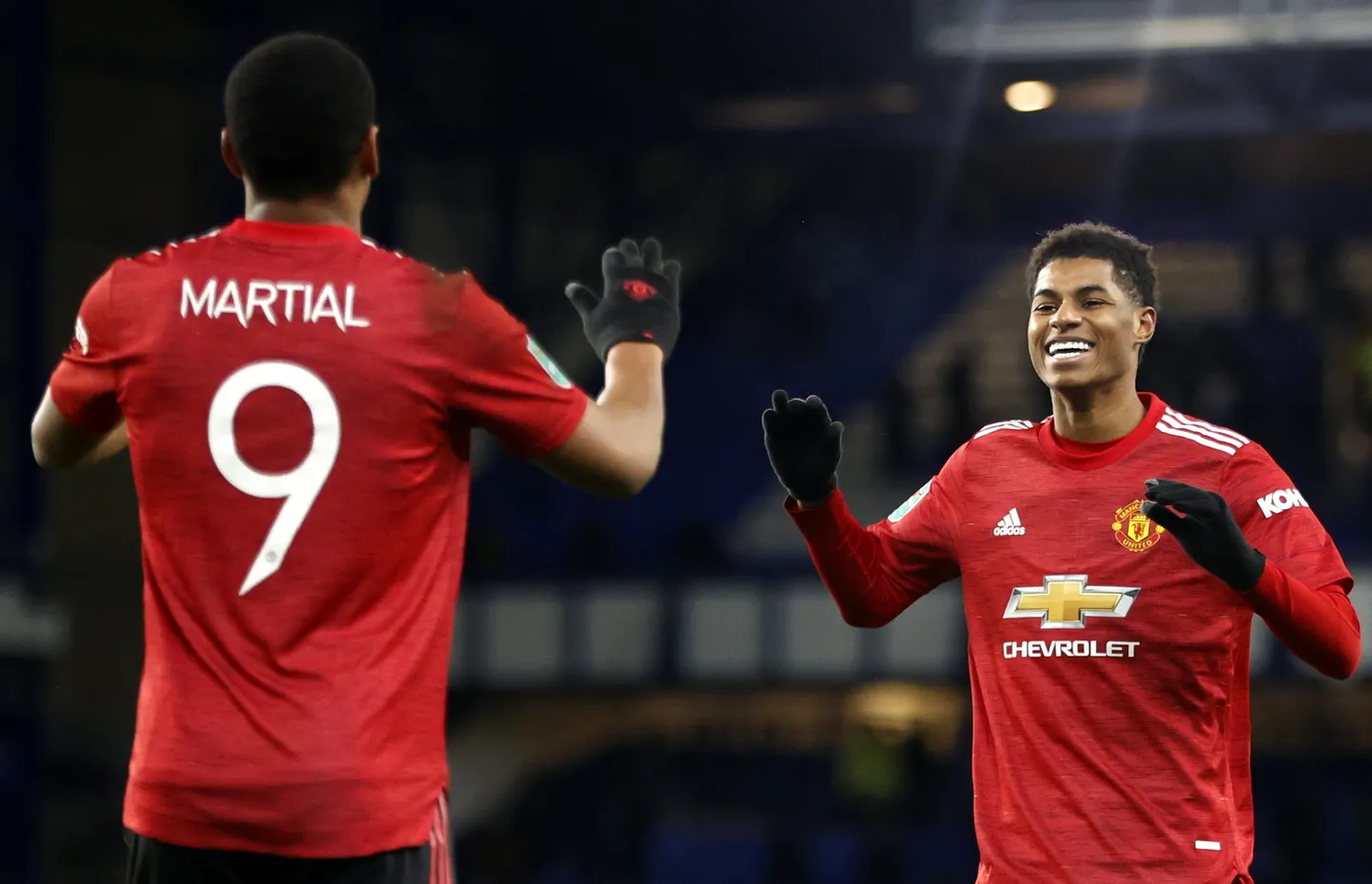 Manchester Unitedi ründetähed Anthony Martial ja Marcus Rashford.