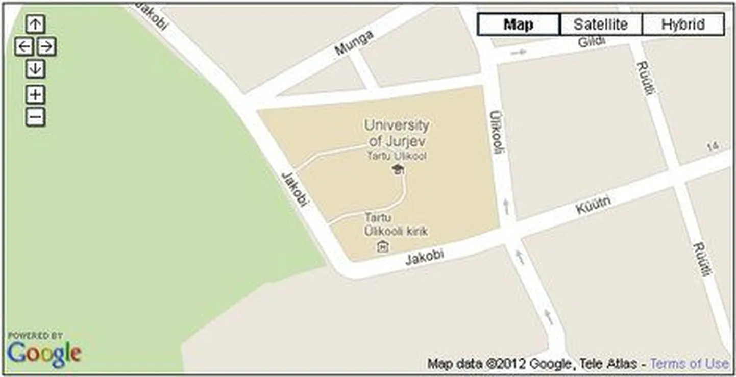 Если верить Google Maps, в Тарту находится Юрьевский университет.