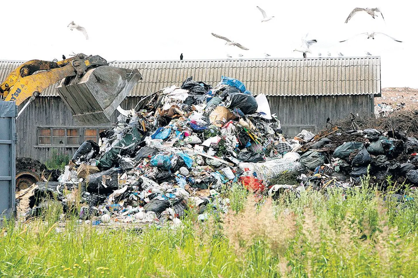 Veolia Keskkonnateenused veab jäätmed Aardlapalust edasi 30-kuupmeetriste konteineritega.