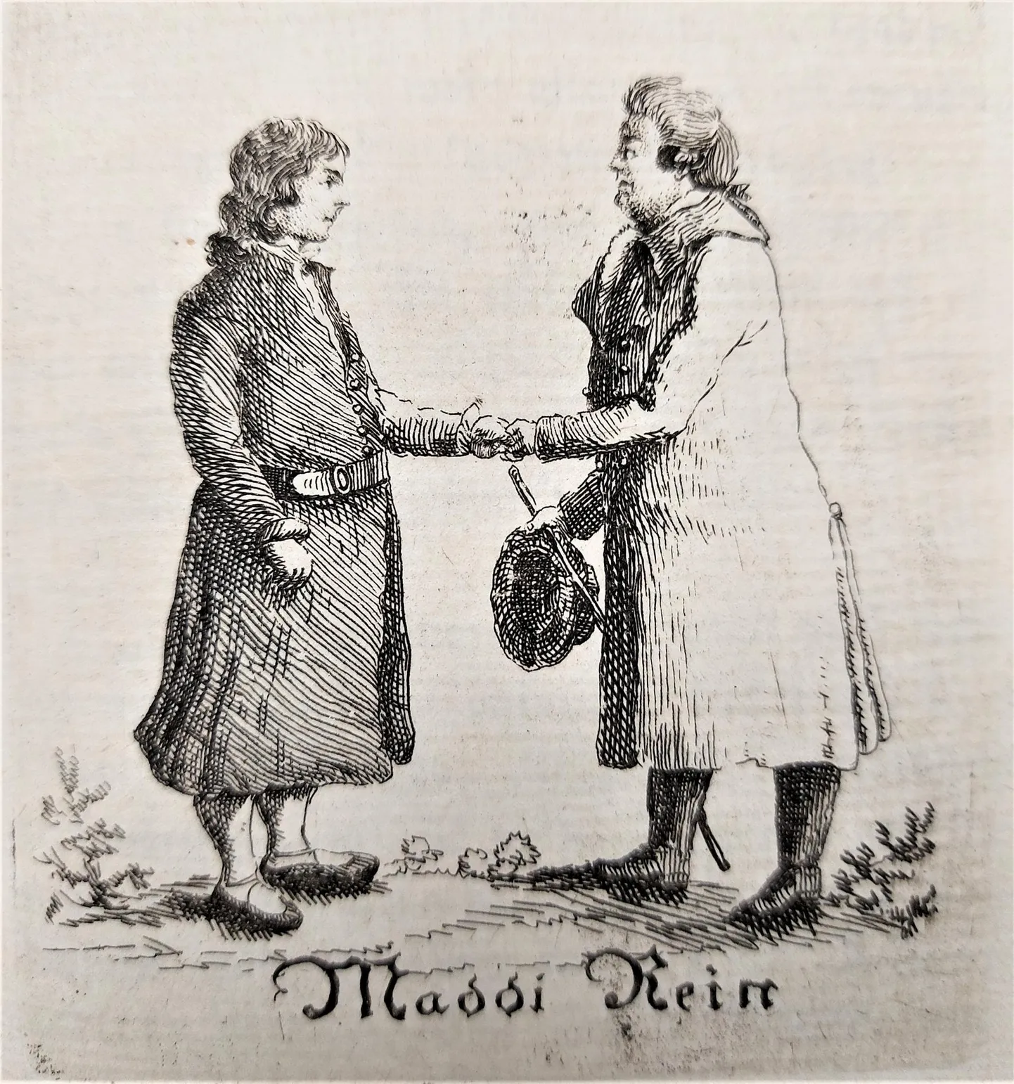 Otto Wilhelm Masingu joonistus, mis illustreeris tema juttu «Maddi Rein» ajalehes Marahwa Näddala-Leht nr 37/1821, on eesti ajakirjanduse esimene illustratsioon.