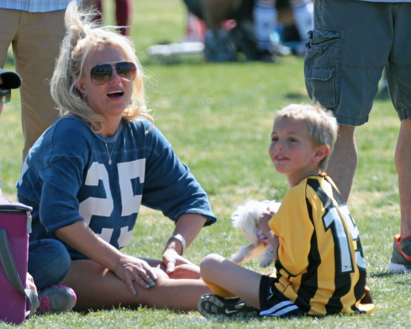 Britney Spears koos oma vanema poja, 8-aastase Sean Prestoniga 2013. aastal.