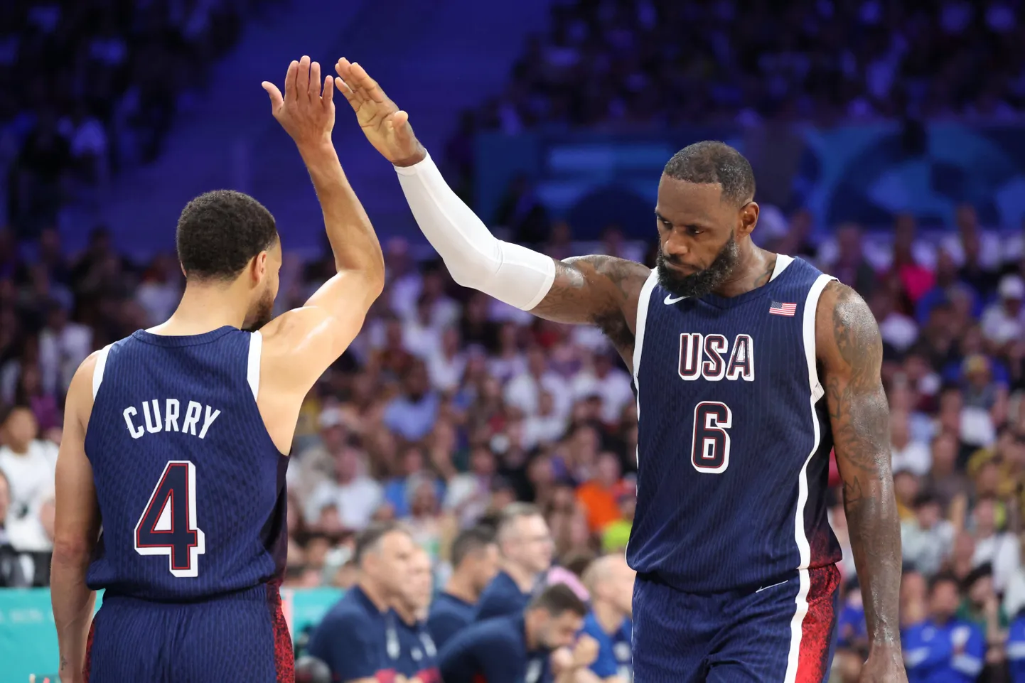 USA korvpallikoondise staarid Stephen Curry ja LeBron James