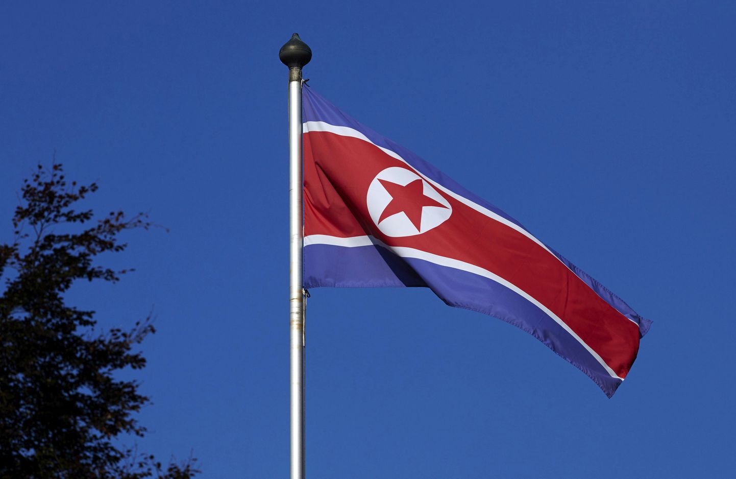 Põhja-Korea lipp. Pilt on illustratiivne.