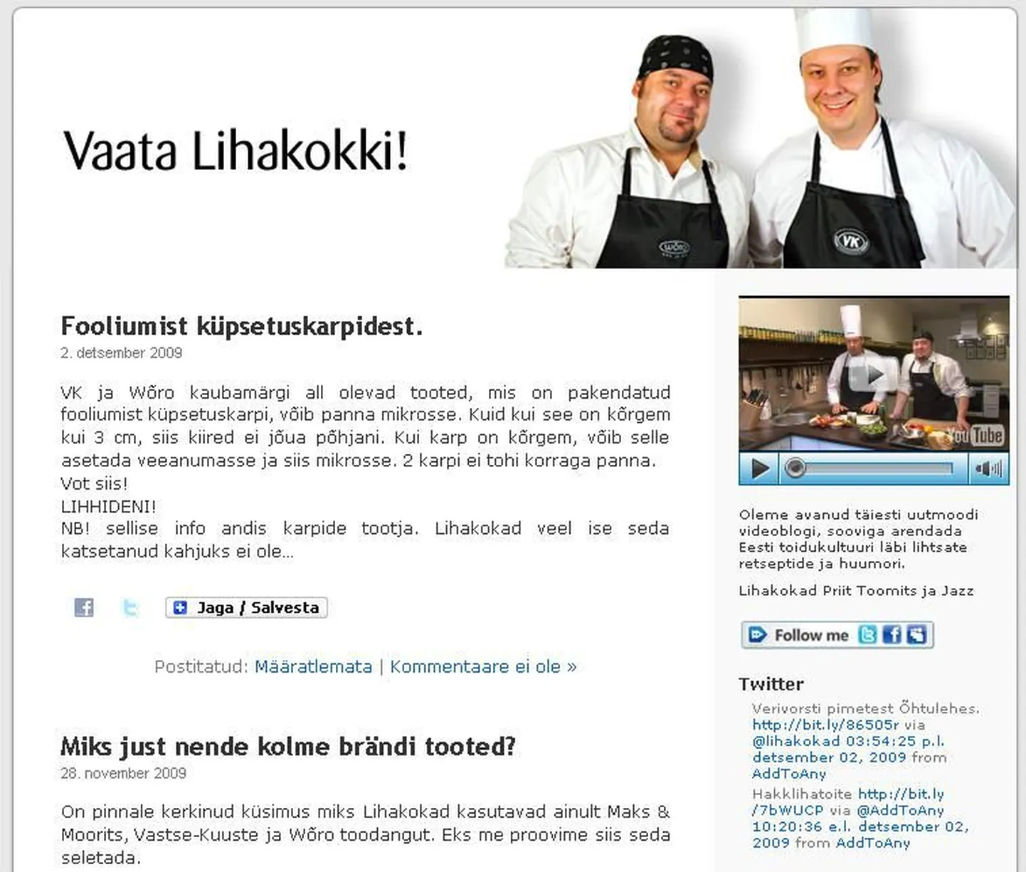 Lihakokad.ee videblogi külastajatest ligi kolmandik on korduvkülastajad.
