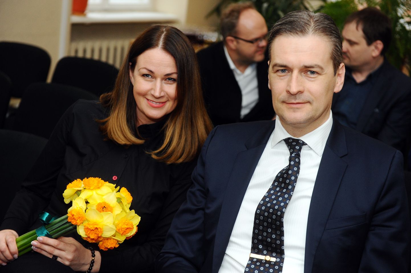 Депутат Сейма Мартиньш Бондарс с супругой Иевой Бондаре.