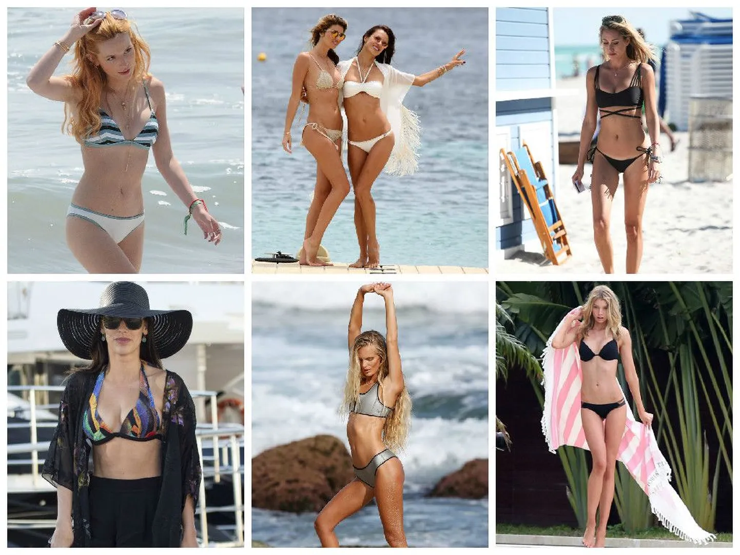 Rannariiete mood. Piltidel: Bella Thorne, Jessica Lowndes, Hanalei Reponty, Romee Strijd, Lauren Stoner, Alessandra Ambrosio sõbrannaga.