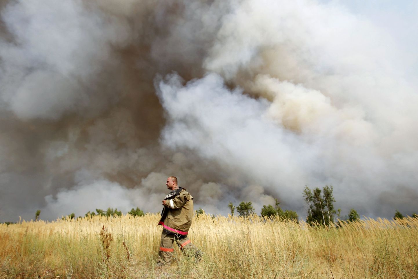 Tulekahju Rjazani oblastis Kustarevka küla lähistel, mis jääb Moskvast 3409 km kagusse. Pilt on tehtud 10. augustil 2010.