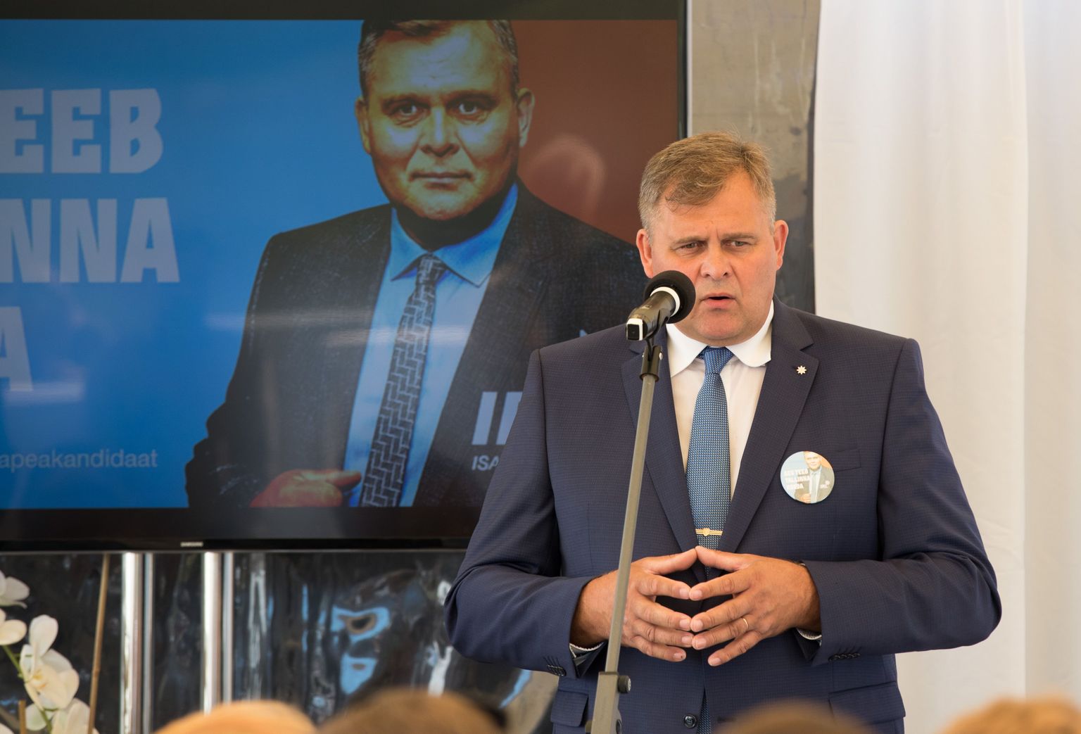 Isamaa ja Res Publica Liidu Tallinna linnapeakandidaadi Raivo Aegi pressikonverents Patarei vangla hoovis.