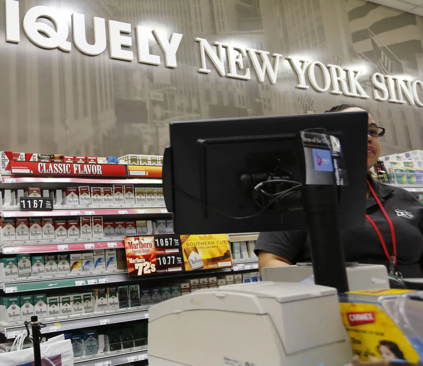 Sigaretilett New Yorgi poes märtsikuus.