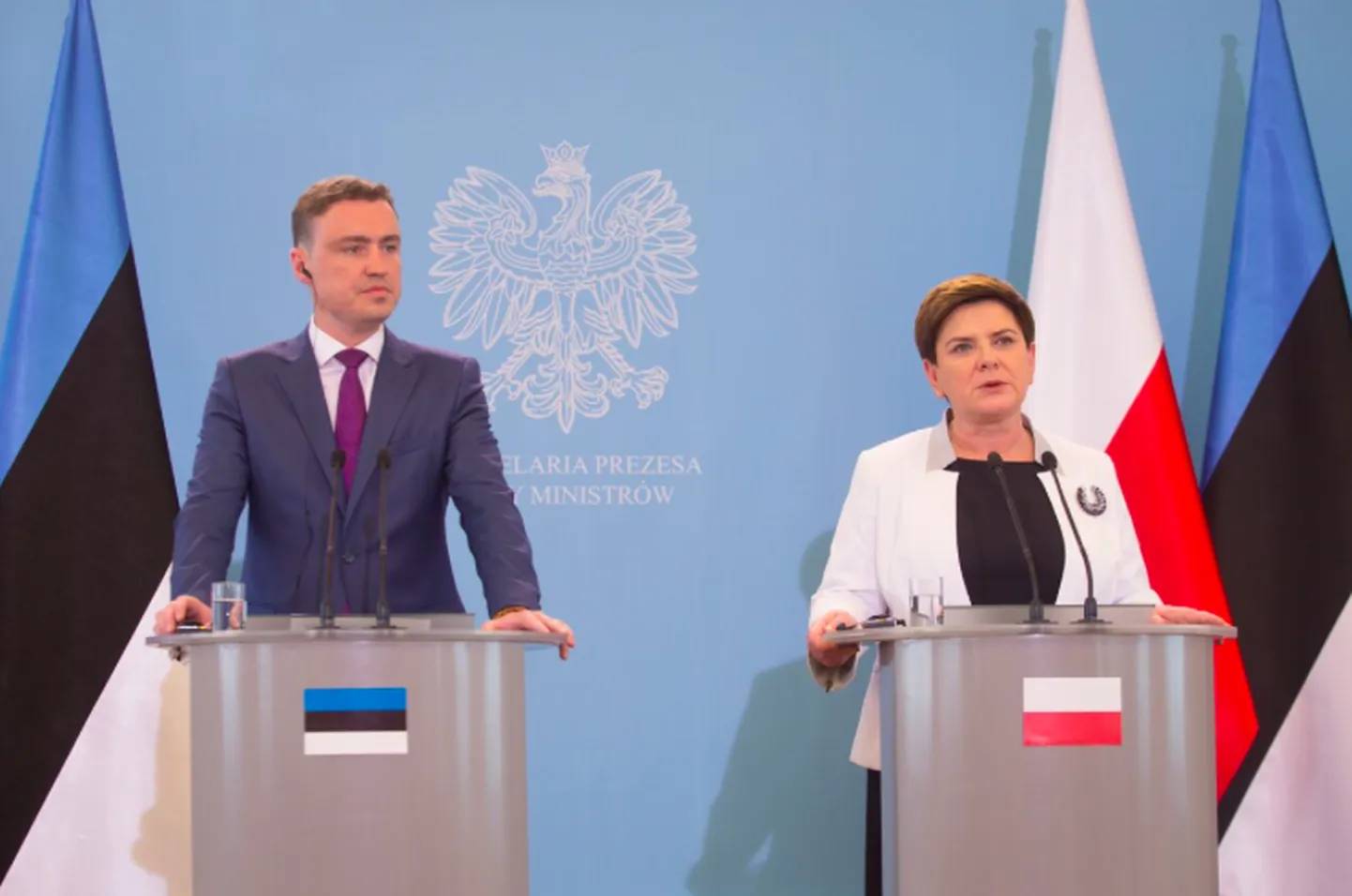 Peaminister Taavi Rõivas kohtus täna Poola Vabariigi peaministri Beata Szydłoga.