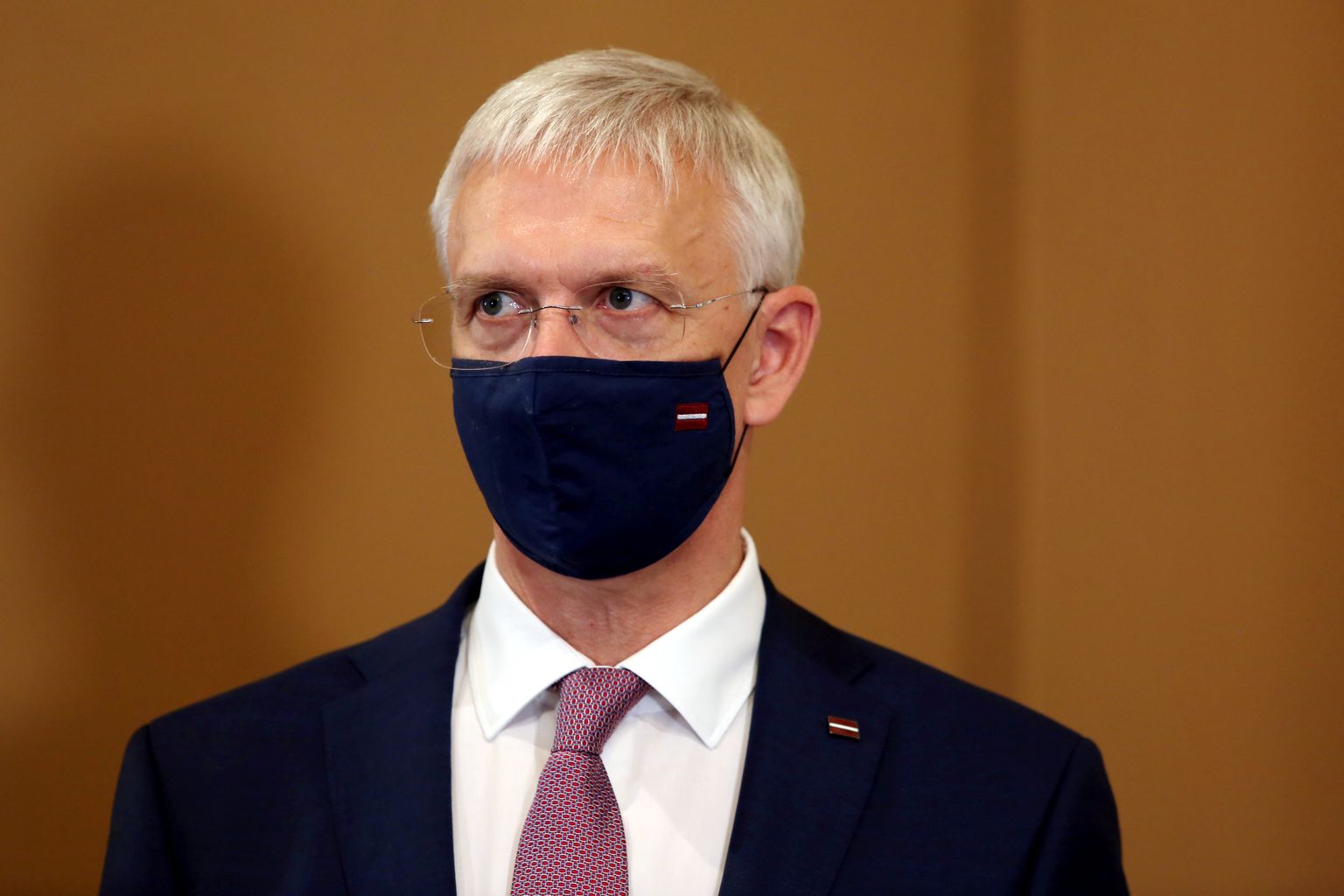 Ministru prezidents Krišjānis Kariņš piedalās preses brīfingā pēc tikšānās ar Valsts prezidentu Rīgas pilī.