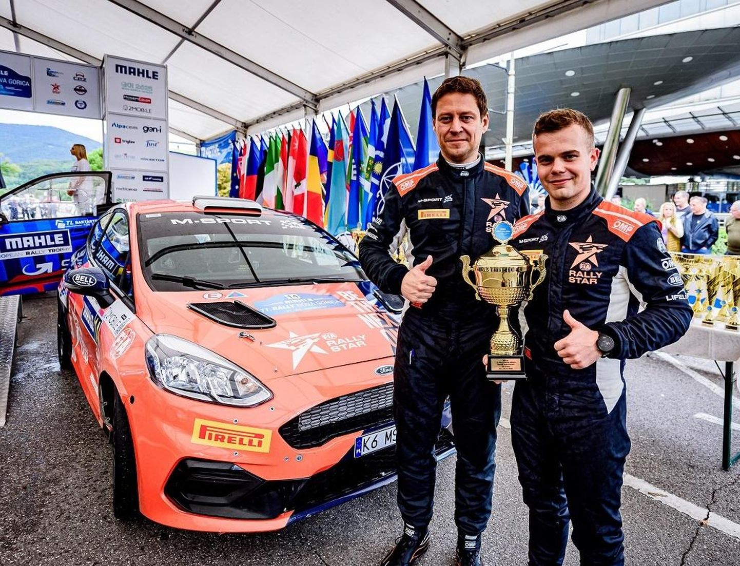 Mahle Rally Nova Gorica Rally3 klassi võitjad Romet Jürgenson (paremal) ja Siim Oja