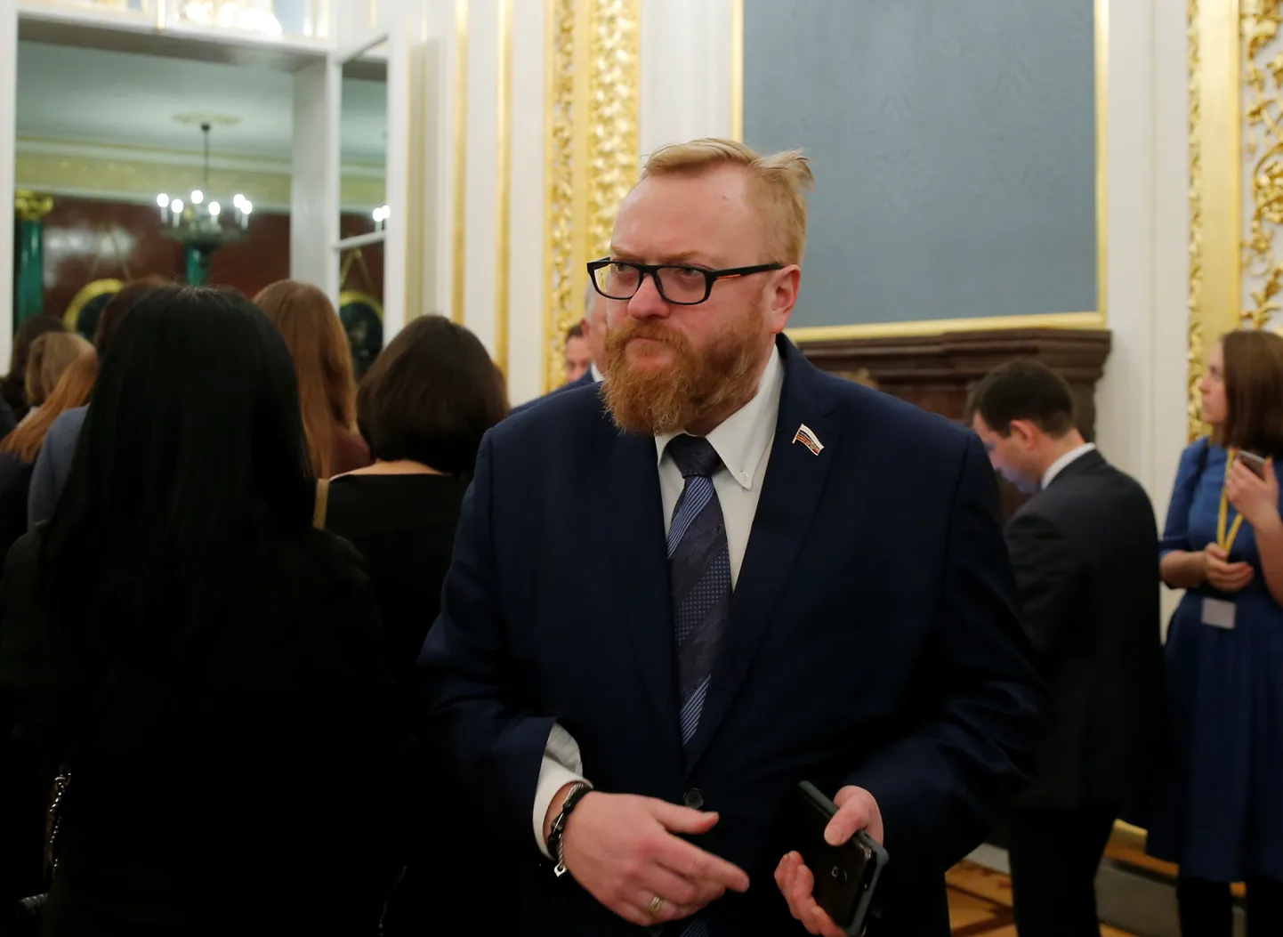 Vene riigiduuma saadik Vitali Milonov Moskvas Kremlis.