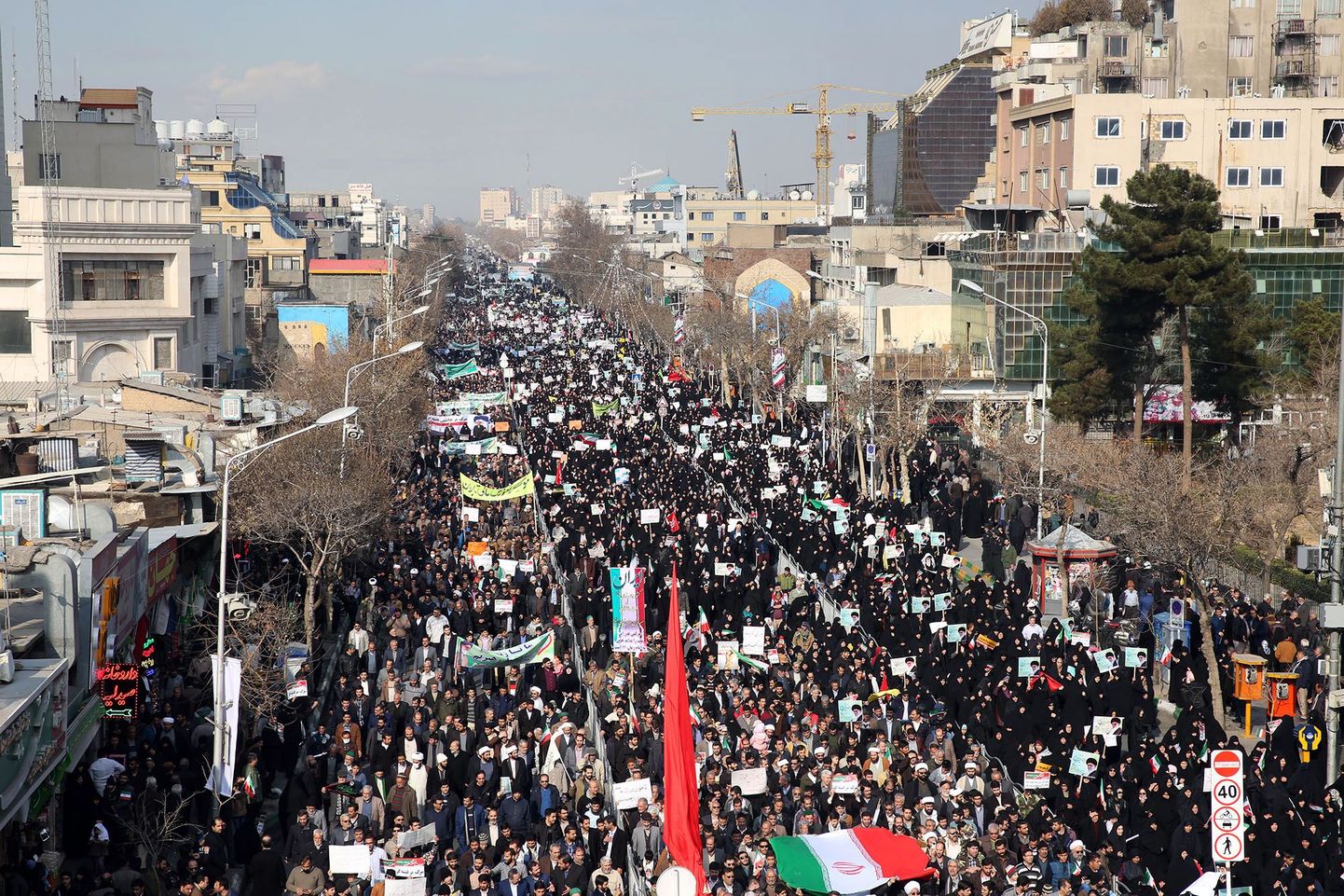 Iraani valitsuse toetajate meeleavaldus.