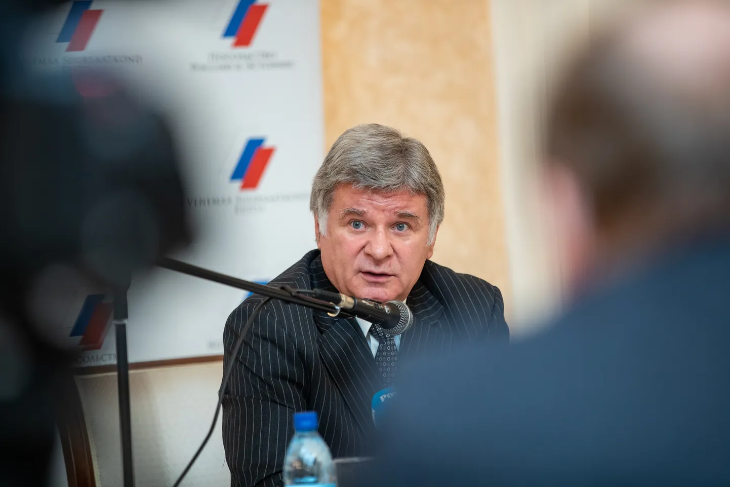 Venemaa suursaadiku Aleksandr Petrovi aastalõpu pressikonverents Venemaa Föderatsiooni Suursaatkonnas.