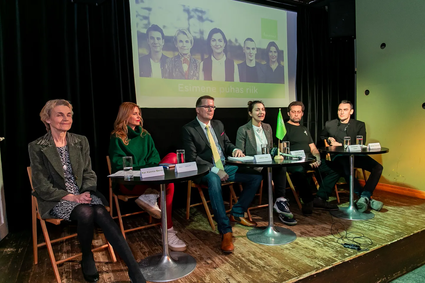 Erakonna Eestimaa Rohelised Riigikogu valimiste eelne pressikonverents.Pilt on artiklit illustreeriv.