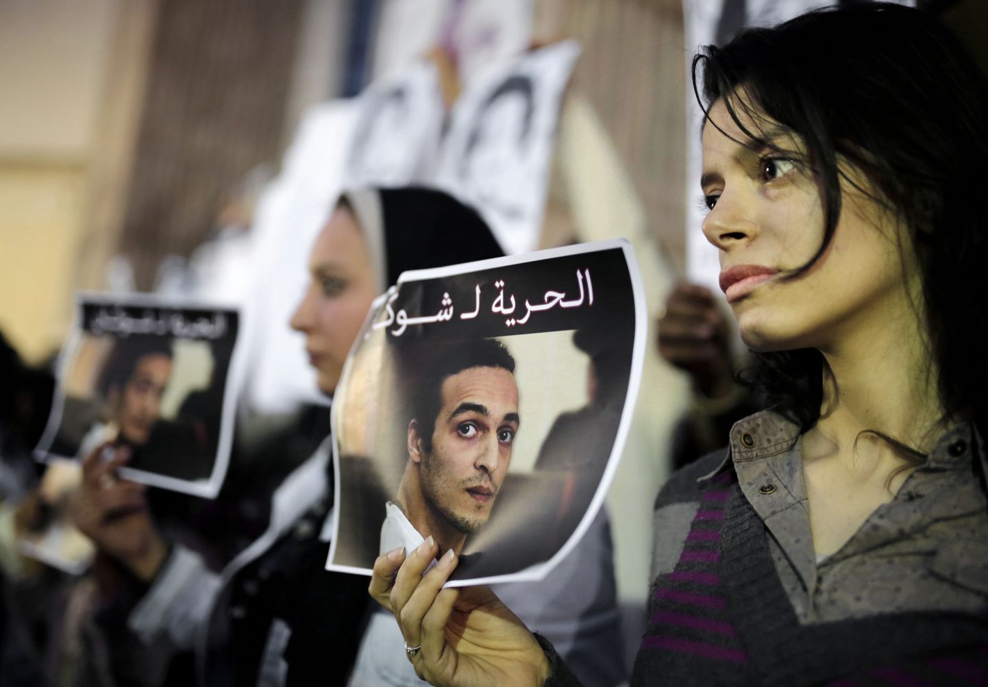 Meeleavaldajad nõudmas Mahmoud Abu Zeidi vabastamist.