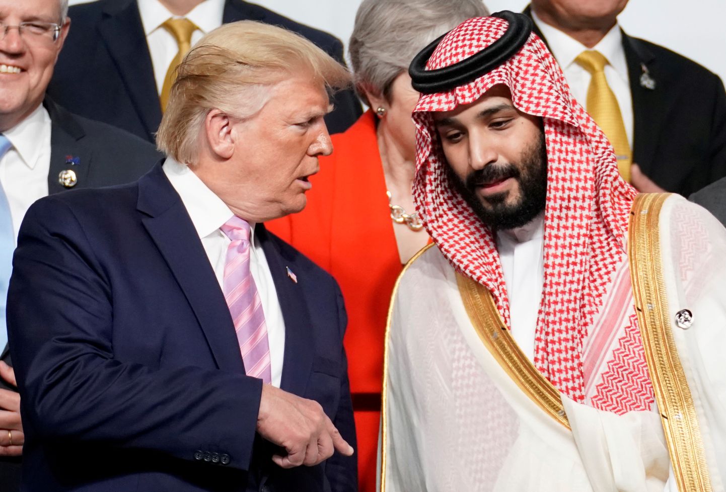USA president Donald Trump ja Saudi Araabia kroonprints Mohammed bin Salman G20 tippkohtumise ajal Jaapanis Osakas 28. juuni 2019.