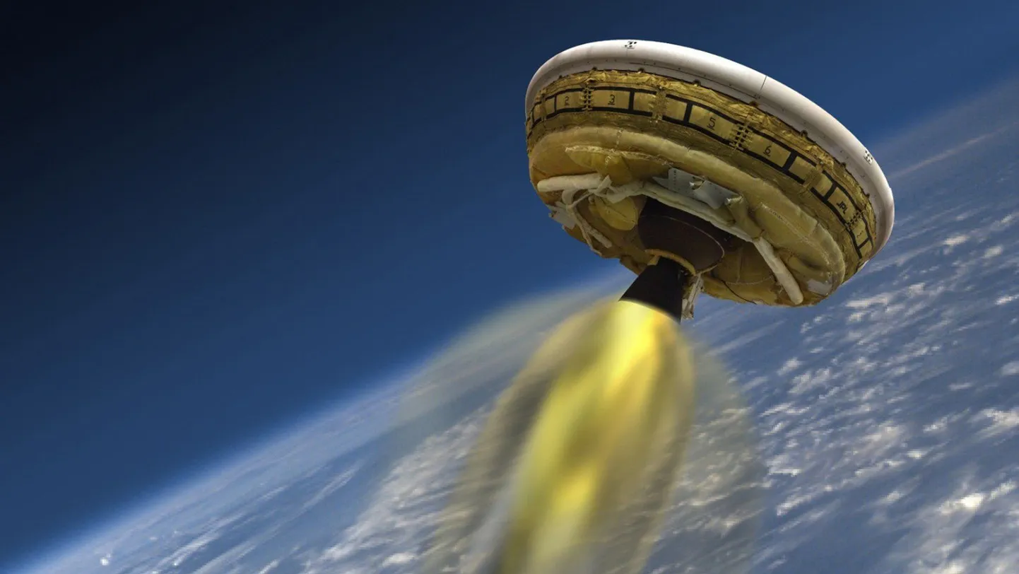 Tulevikus NASA Marsi-missioonidel kasutatava Low-Density Supersonic Deceleratori(LDSD) prototüüp