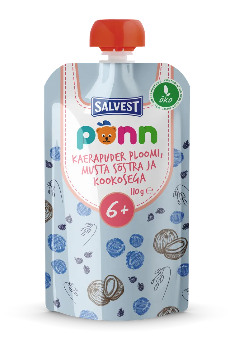 Экологическая каша AS Salvest PõNN со сливой, черной смородиной и кокосом.