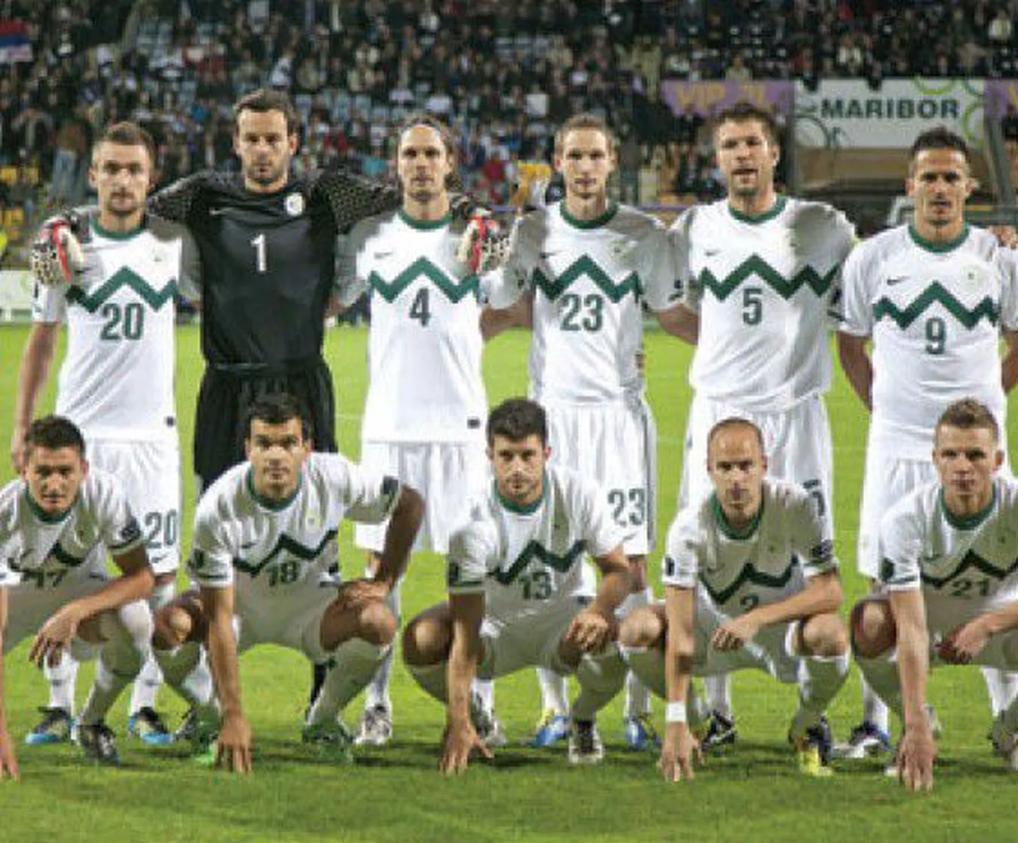 Сборная Словении перед матчем с Сербией 11 октября.