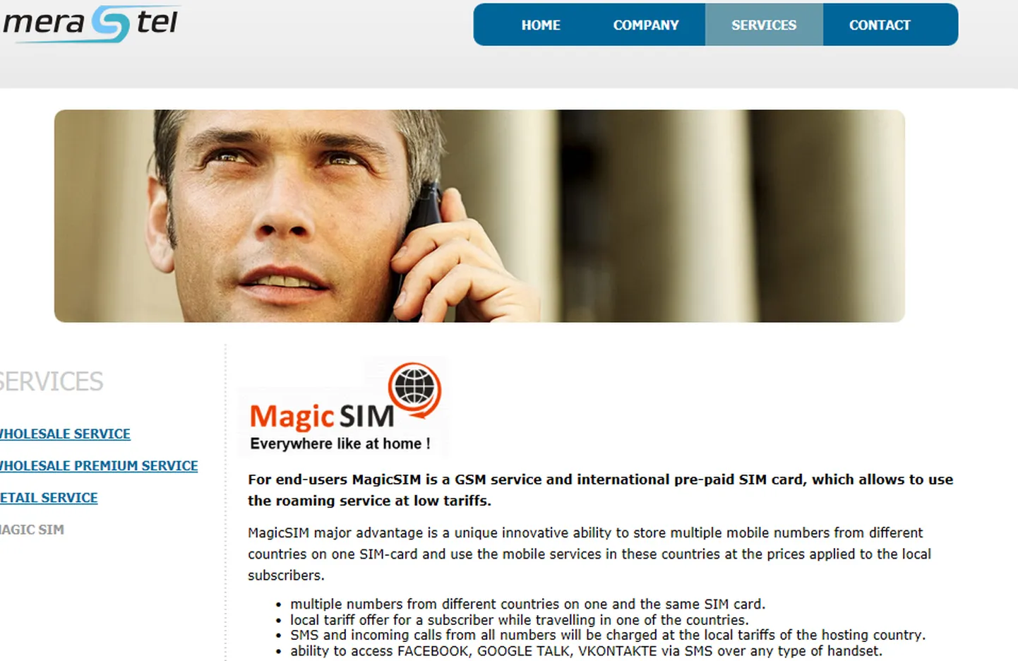 MagicSIM'i veeb
