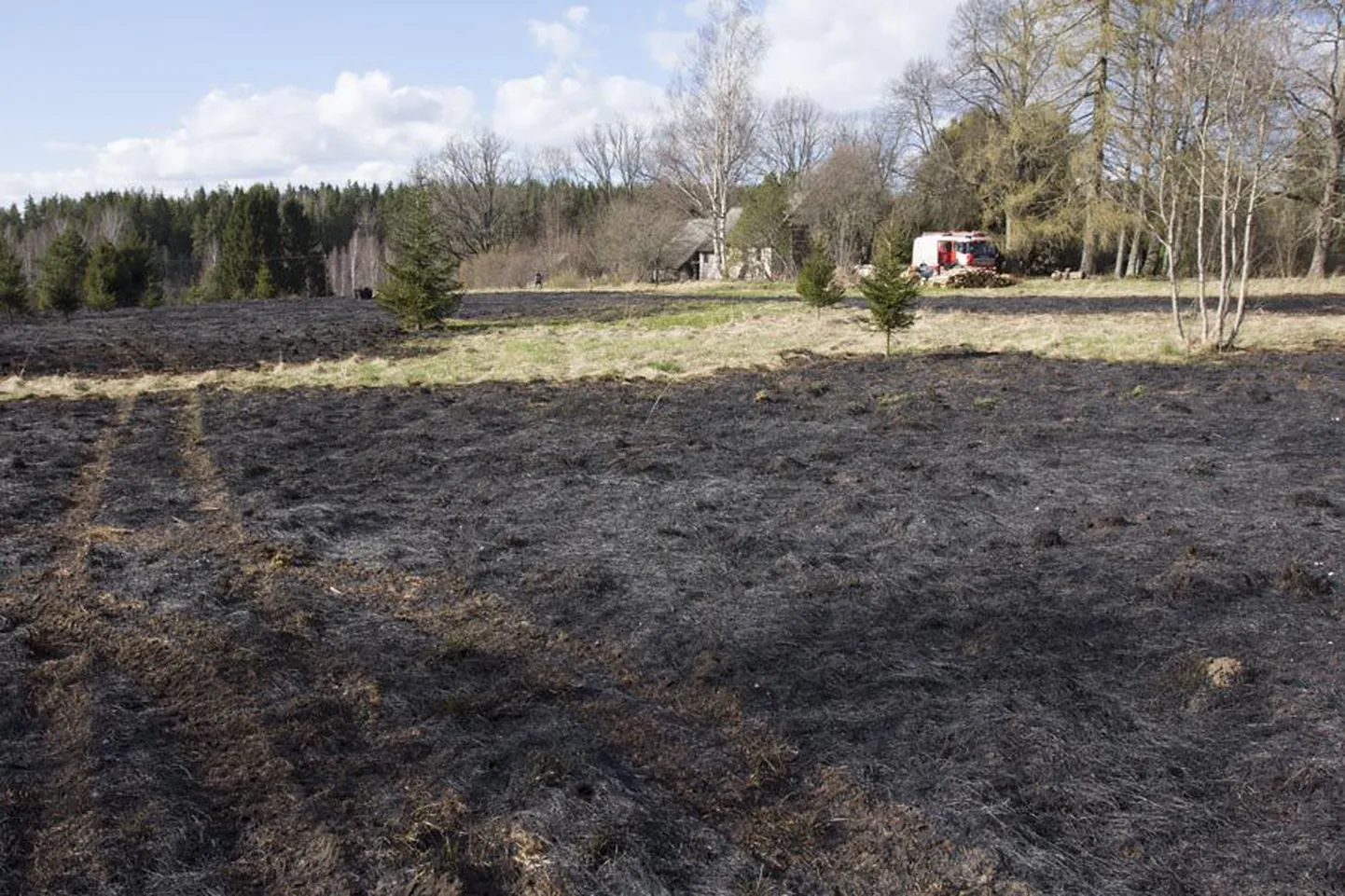 Viljandi vallas Intsu külas ohustas kulupõleng kaht majapidamist.