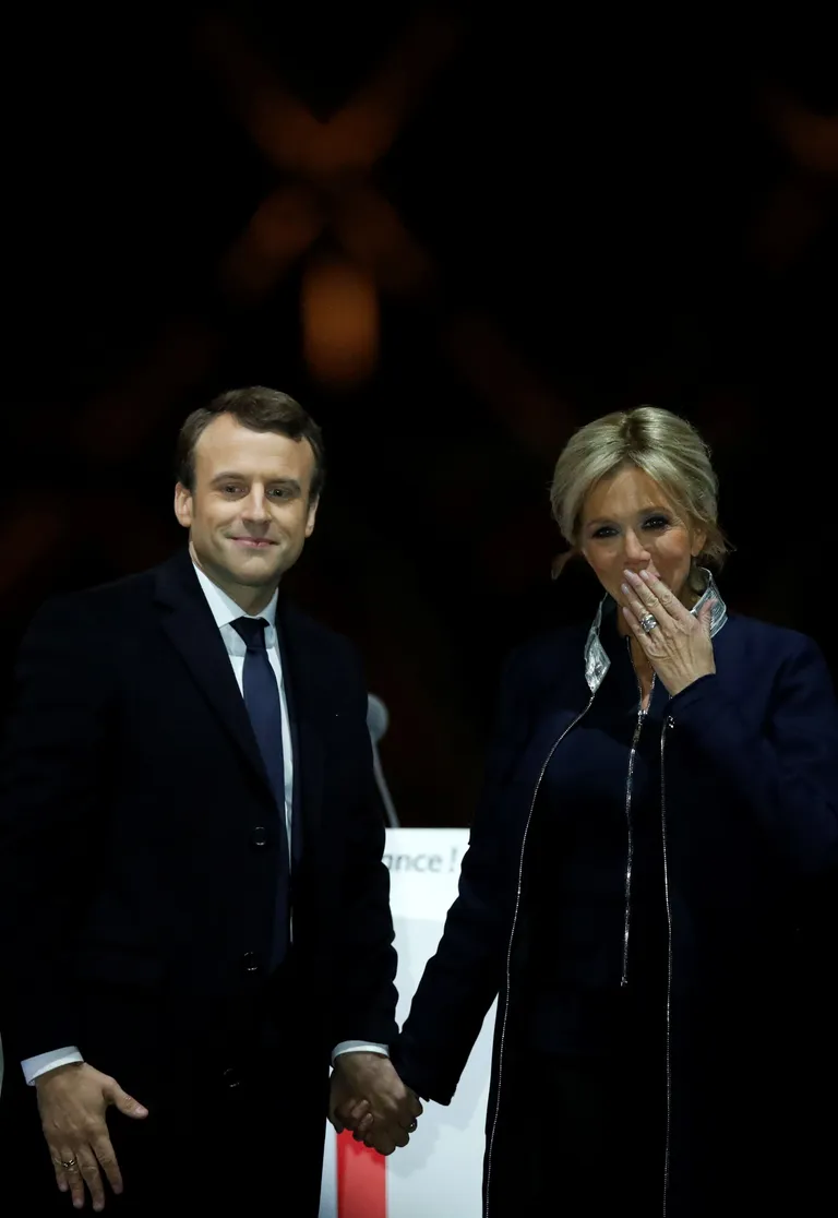 Emmanuel Macron ja Brigitte Trogneux