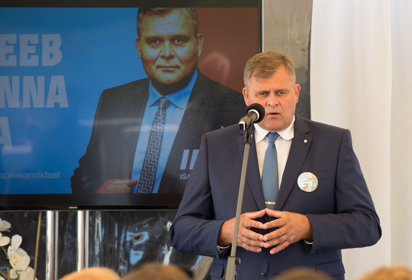 Isamaa ja Res Publica Liidu Tallinna linnapeakandidaadi Raivo Aegi pressikonverents Patarei vangla hoovis.