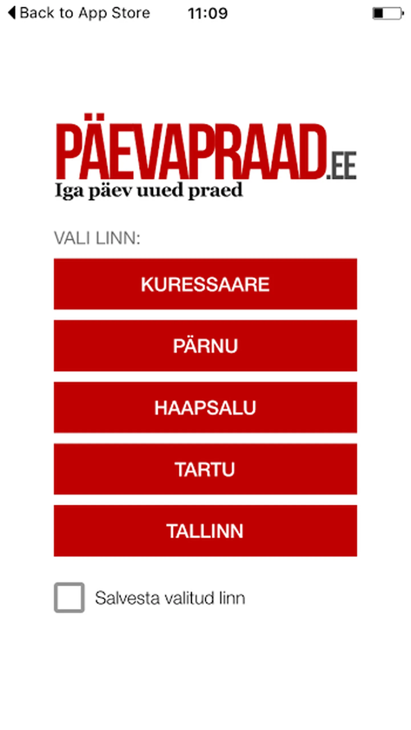 Mobiiliäpp Päevapraad.ee.