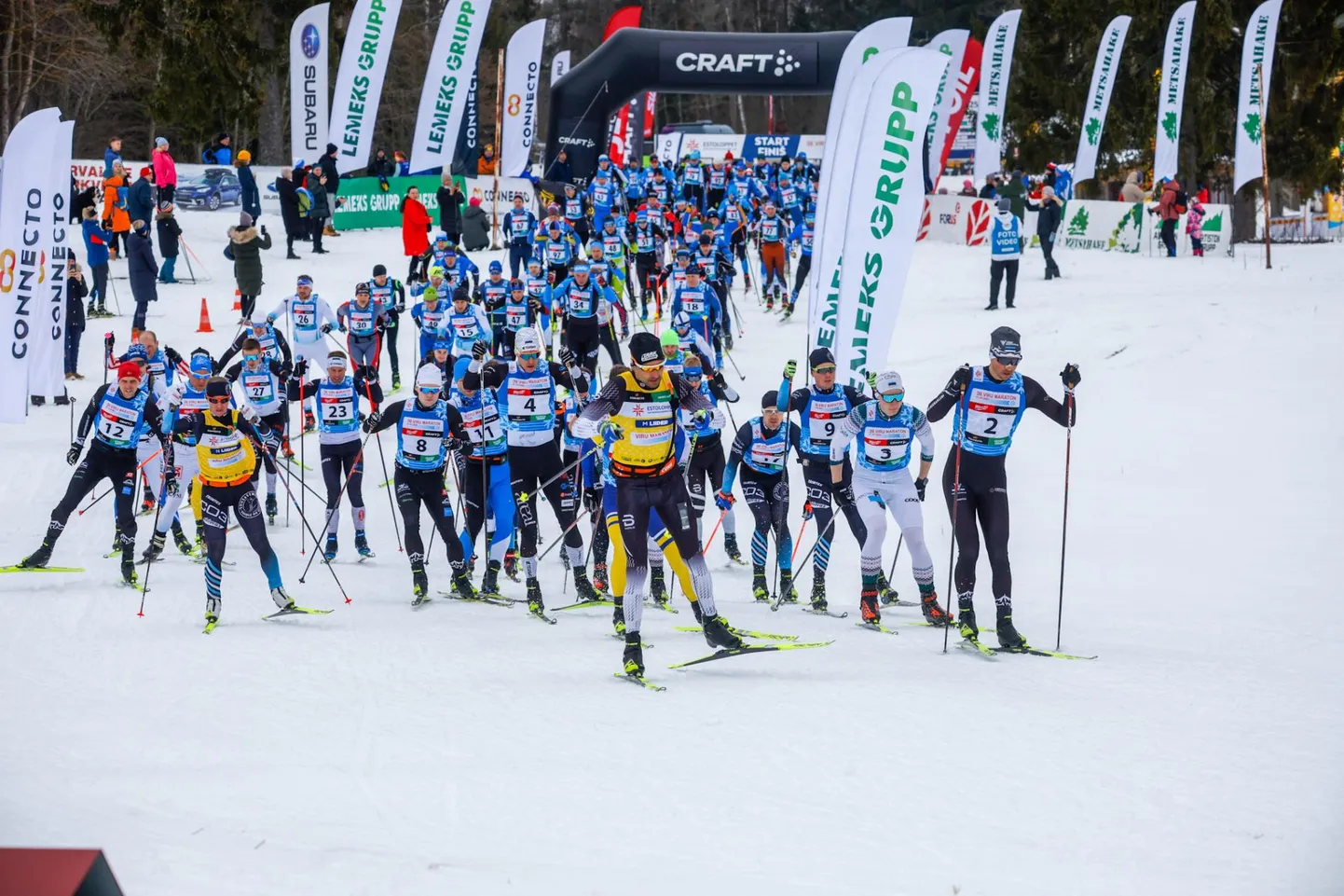 39. Viru maratoni põhidistantsile läks pea 200 suusatajat.