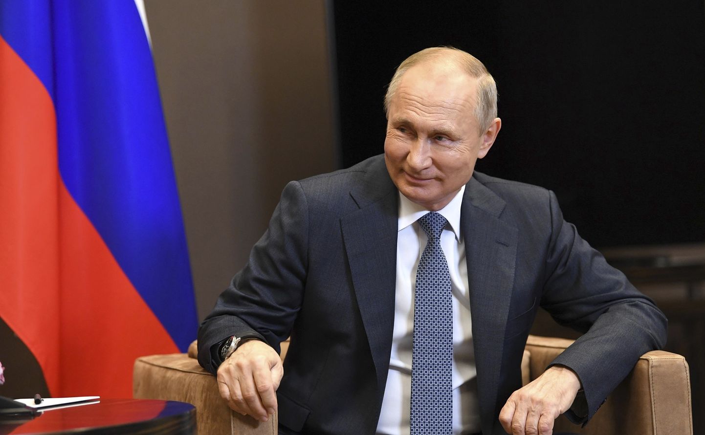 Venemaa president Vladimir Putin 12. novembril 2020 Sotšis, kus ta kohtus Taga-Kaukaasia vaidlusaluse territooriumi Abhaasia presidendi Aslan Bzhaniaga