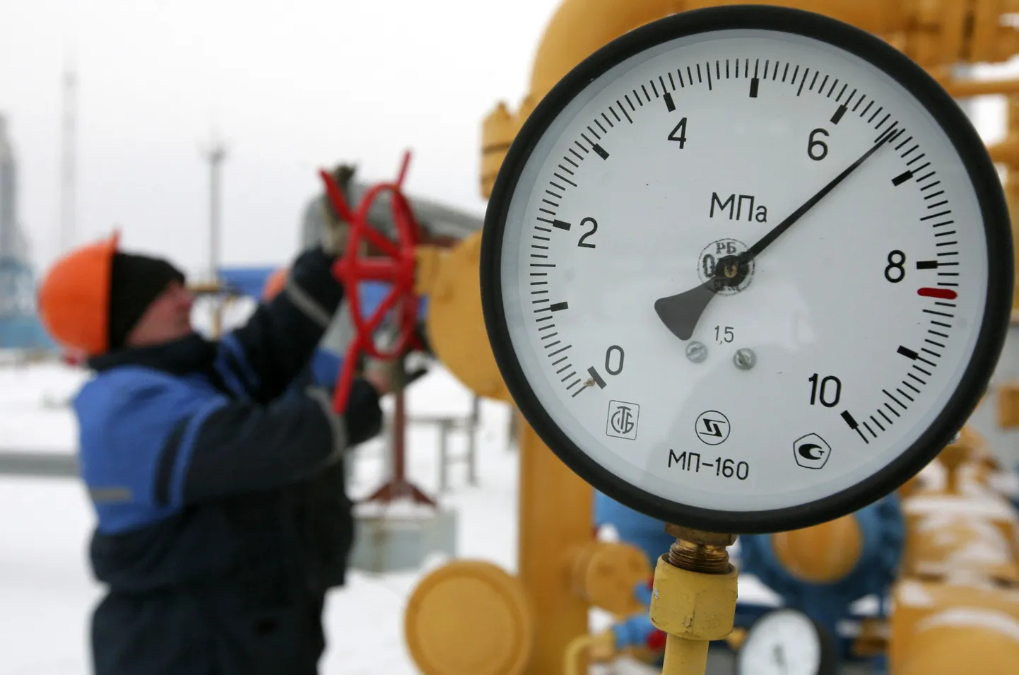 Gaasitorustikul asuv kompressorjaam Minski lähedal Nesvižskajas. Ukrainas näitavad rõhumõõturid aga endiselt nulli.