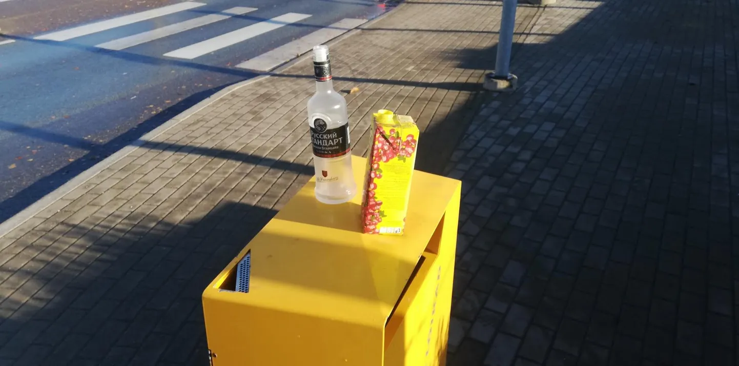 Viimast liigutust ei jõutud enam teha ja nii jäi taara prügikasti peale.