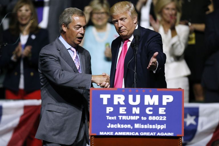 Nigel Farage (vasakul) ja Donald Trump.