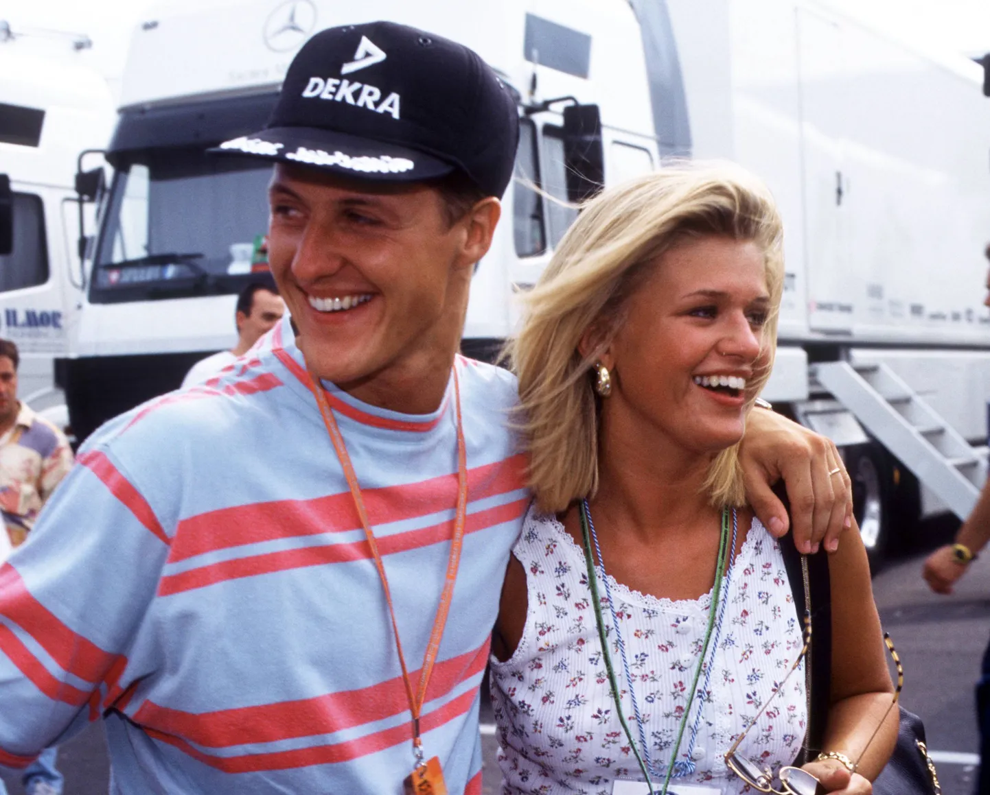 Michael Schumacher (vasakul) ja tema abikaasa Corinna.
