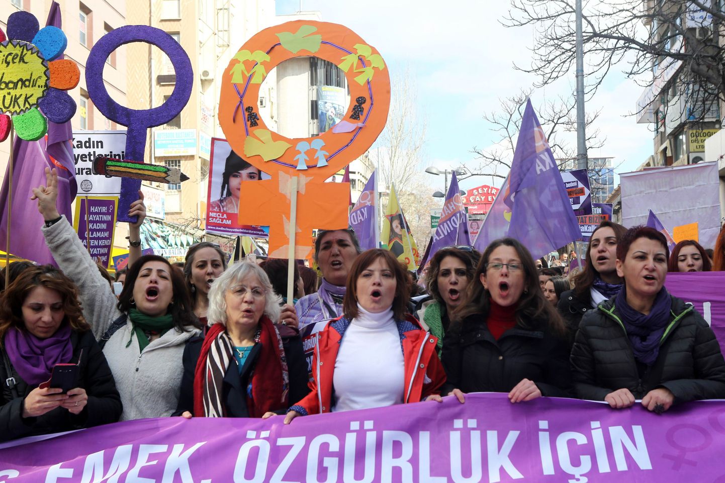 Türgi naiste naistepäevamarss.