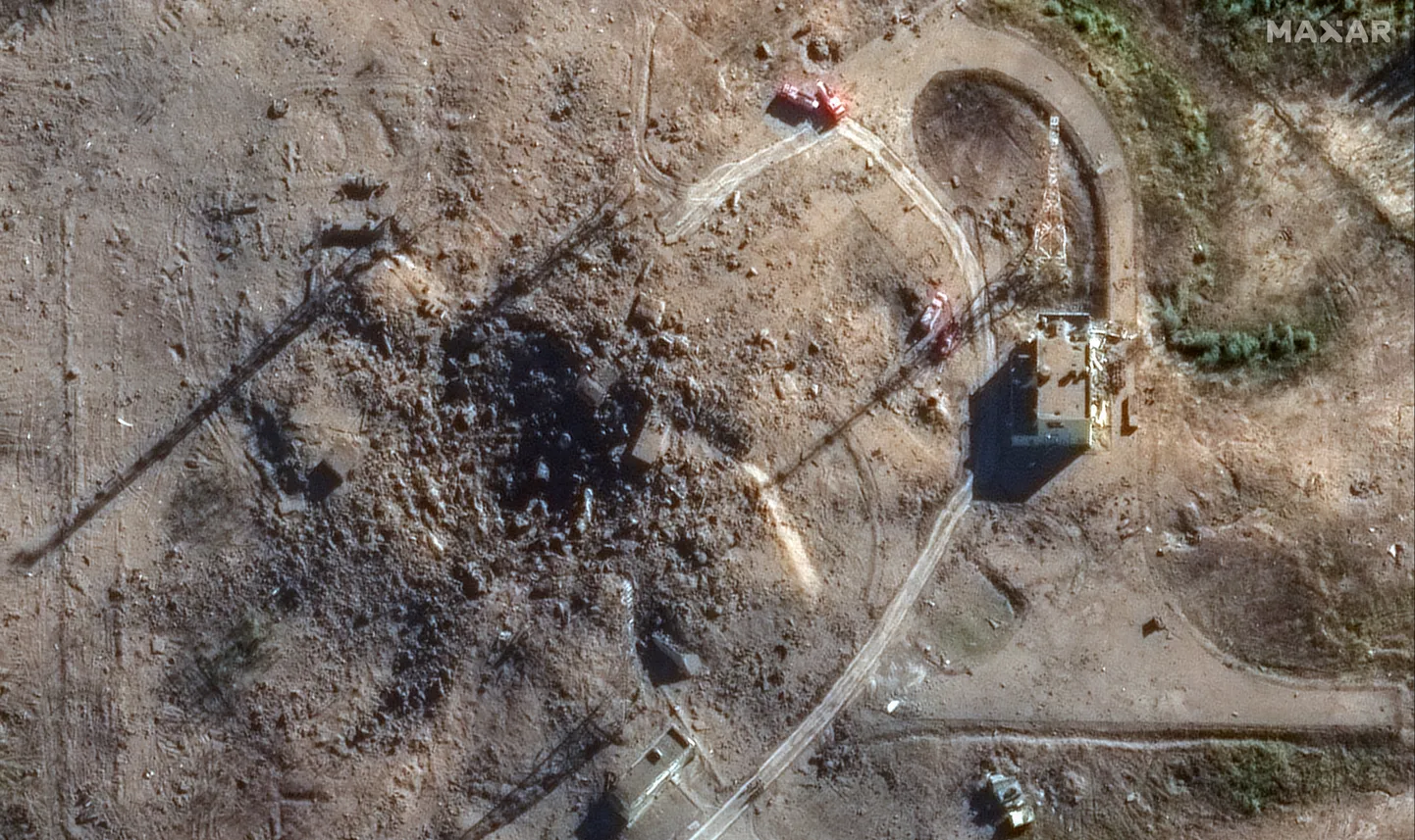 A satellite image of a closer view of a launch site after the launch failure of a Russian RS-28 Sarmat intercontinental ballistic missile, according to arms experts, at the Plesetsk Cosmodrome in northern Russia, September 21, 2024. Maxar Technologies/Handout via REUTERS.