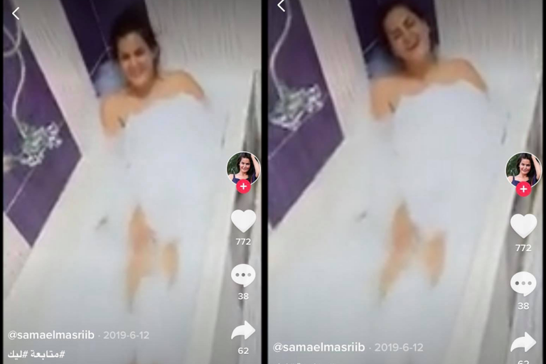 Sama el-Masry TikToki kontol on üleval ka video, kus naine vannis laulab.