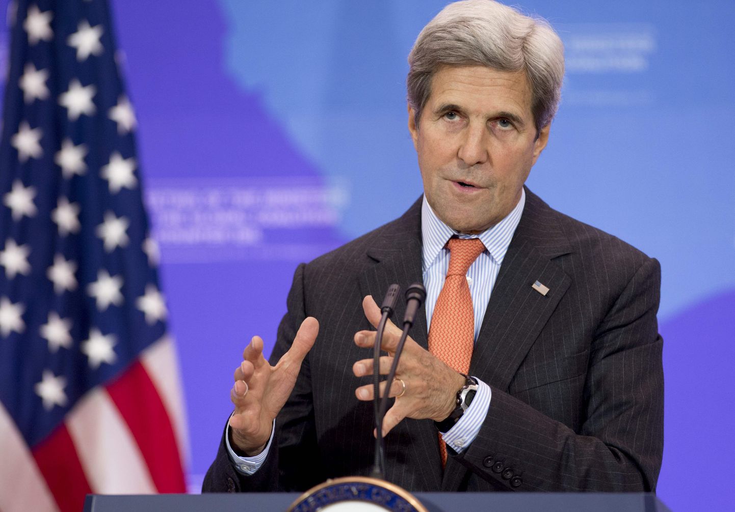 USA välisminister John Kerry pressikonverentsil välisministeeriumis.