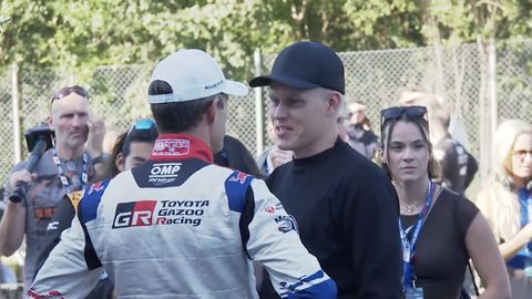 Ott Tänak Chats with Sébastien Ogier During Finnish Rally Test Stage