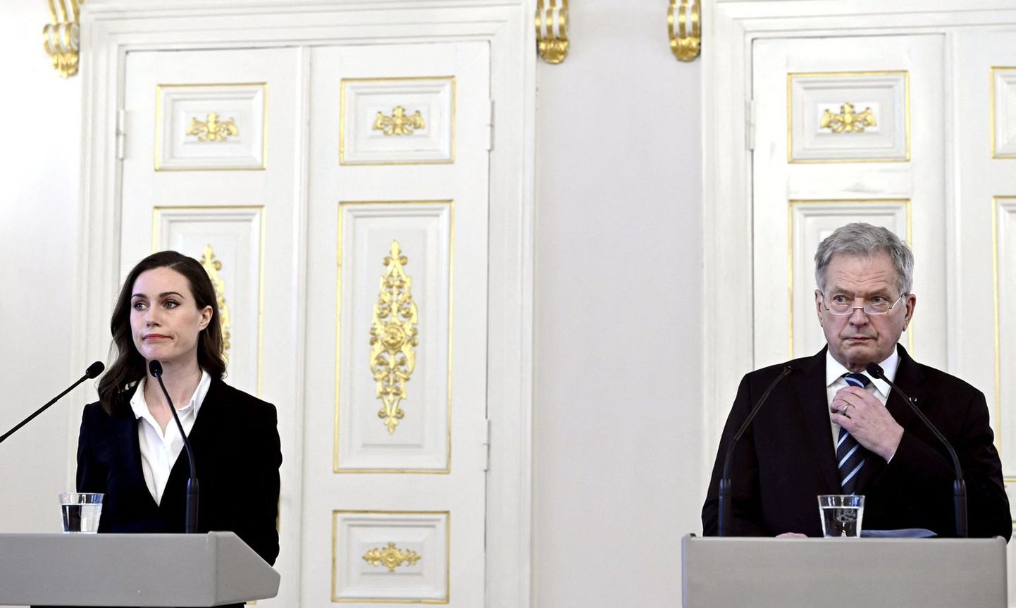 Премьер-министр Финляндии Санна Марин и президент Саули Ниинисте