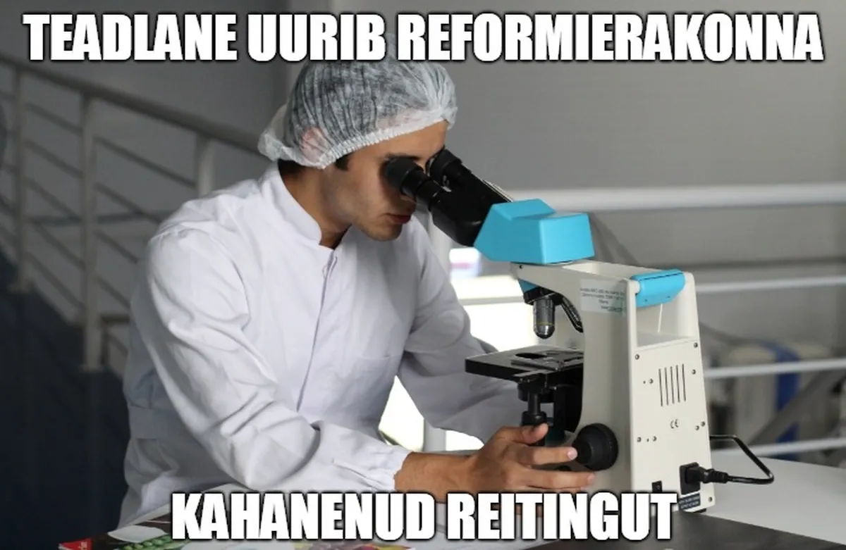 Skunk.ee meem Reformierakonna uuest reitingust.