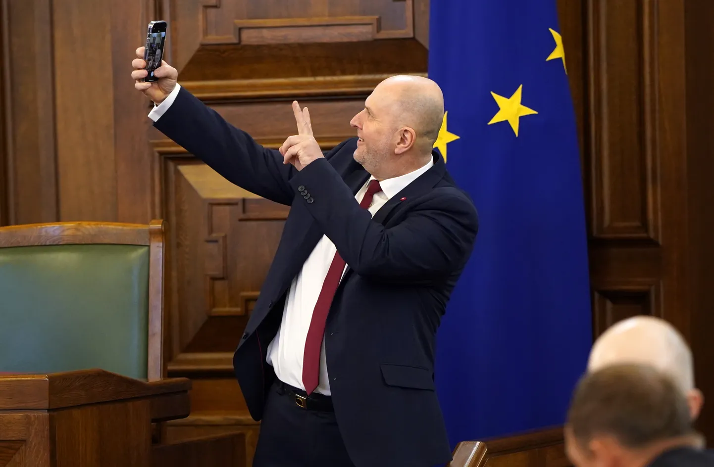 Svinīgā Saeimas sēde par godu Latvijas Republikas Neatkarības atjaunošanas 33. gadadienai.