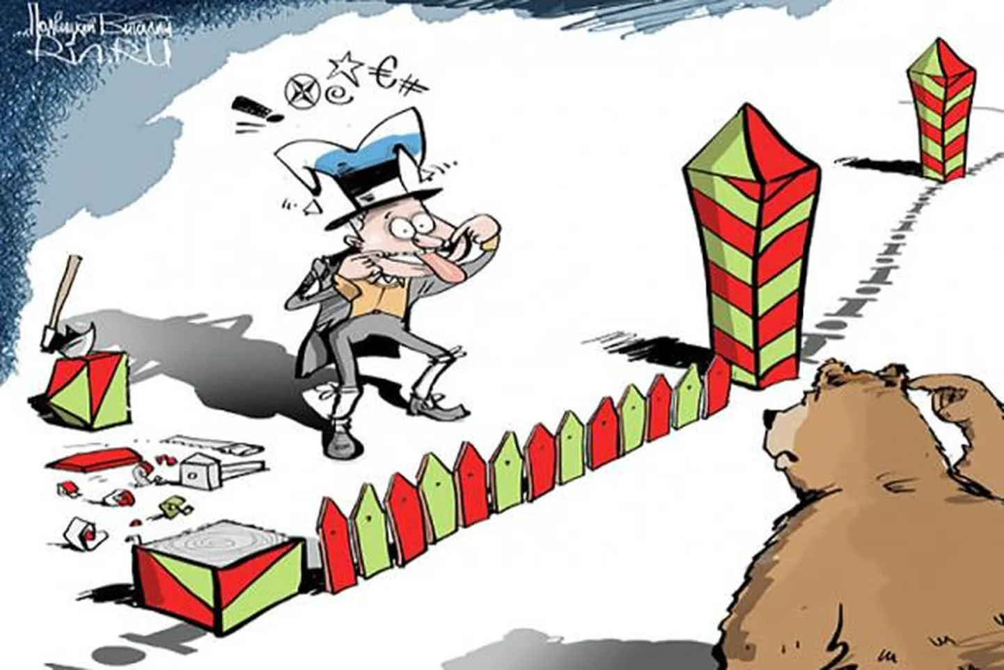 Vene meedias ringlev karikatuur.